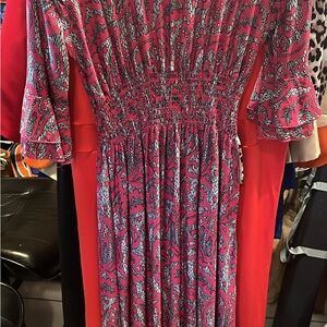 Elegant Pink Patterned Dress